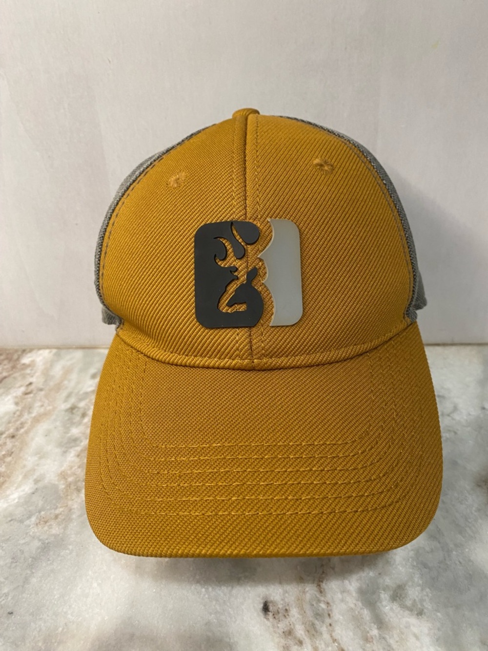 Browning Mustard & Gray Beacon Vented Fabric Hat NWOT